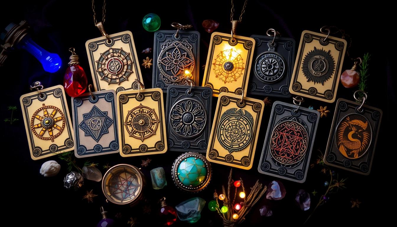 Distintos amuletos del tarot