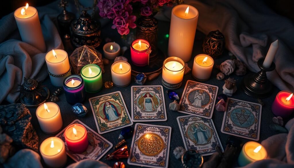 la importancia de las velas en el tarot femenino