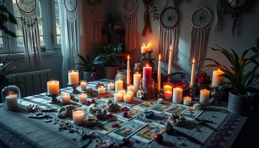 ritual de velas en el tarot femenino